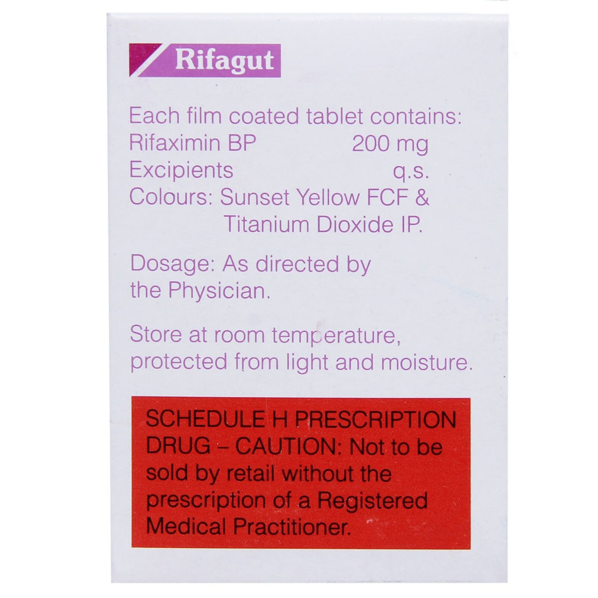 Rifagut Tablet 10's, Pack of 10 TABLETS Rifagut Tablet 10's, Pack of 10 TABLETS