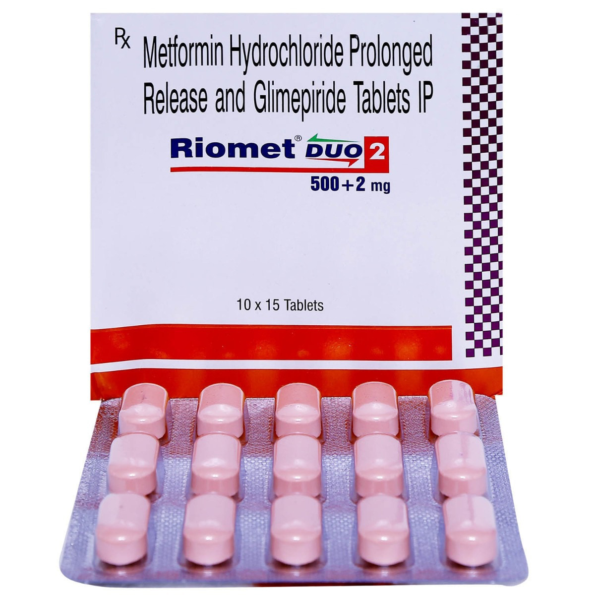Riomet DUO 2 Tablet 15's, Pack of 15 TABLETS Riomet DUO 2 Tablet 15's, Pack of 15 TABLETS