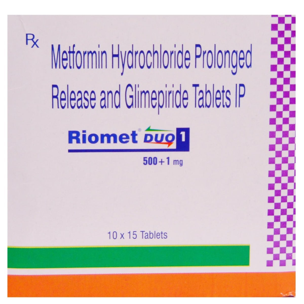 Riomet Duo 1 mg Tablet 15's, Pack of 15 TabletS Riomet Duo 1 mg Tablet 15's, Pack of 15 TabletS