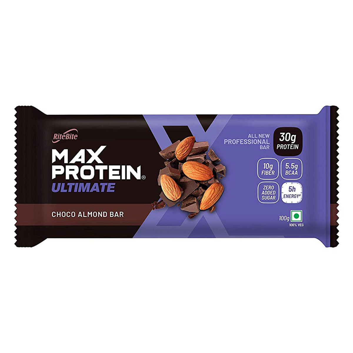 Ritebite Max Protein Ultimate Choco Almond Bar, 100 gm, Pack of 1