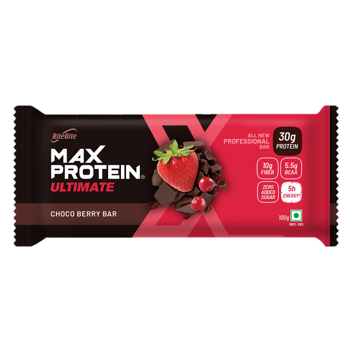 Ritebite Max Protein Ultimate Choco Berry Bar, 100 gm, Pack of 1 Ritebite Max Protein Ultimate Choco Berry Bar, 100 gm, Pack of 1