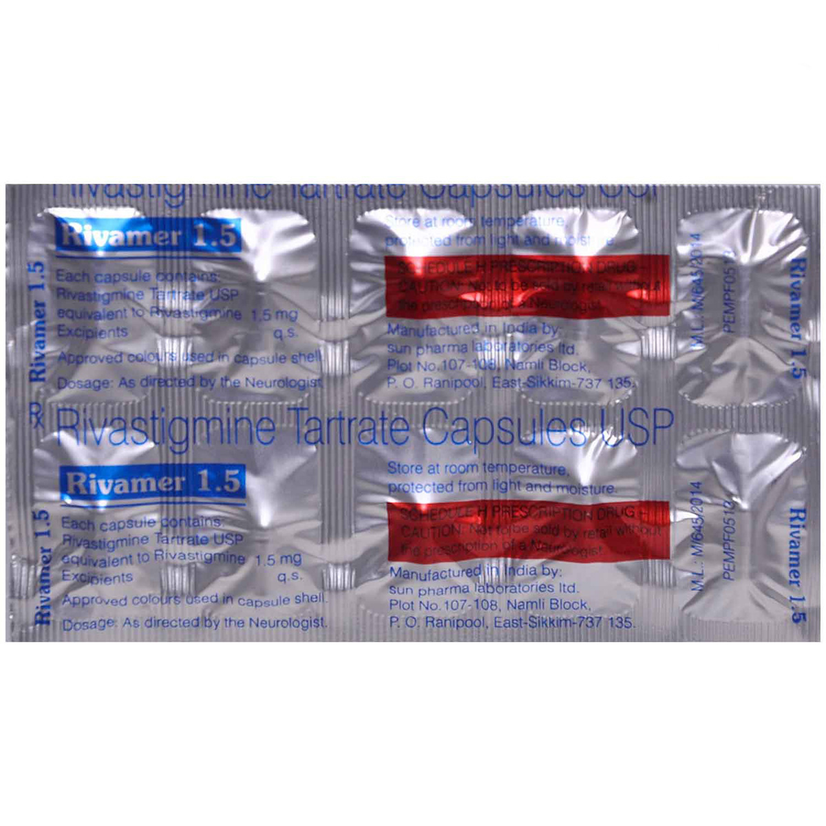 Rivamer 1.5 Capsule 10's, Pack of 10 CAPSULES Rivamer 1.5 Capsule 10's, Pack of 10 CAPSULES
