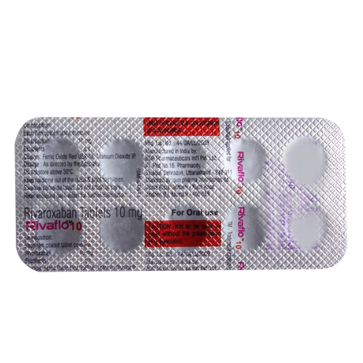 Rivaflo 10 Tablet 10's, Pack of 10 TabletS Rivaflo 10 Tablet 10's, Pack of 10 TabletS