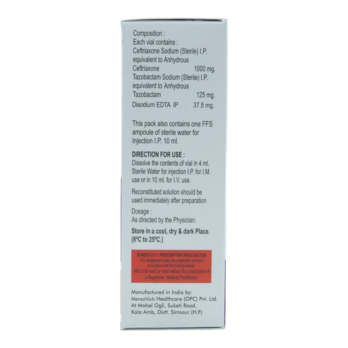 Rixtam Edta 1.125 gm Injection 1's, Pack of 1 Rixtam Edta 1.125 gm Injection 1's, Pack of 1