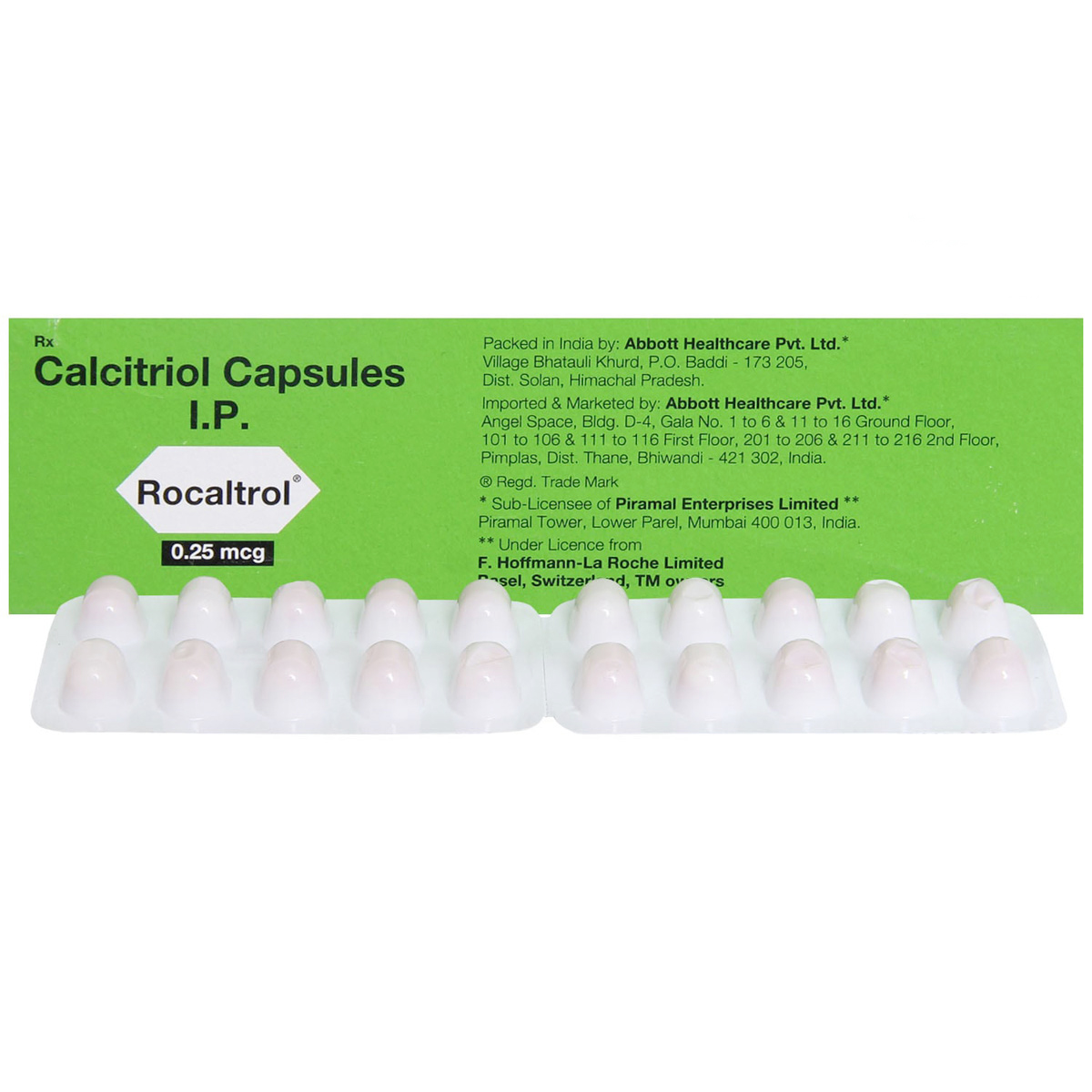 Rocaltrol 0.25 mcg Capsule 10's, Pack of 10 CAPSULES Rocaltrol 0.25 mcg Capsule 10's, Pack of 10 CAPSULES