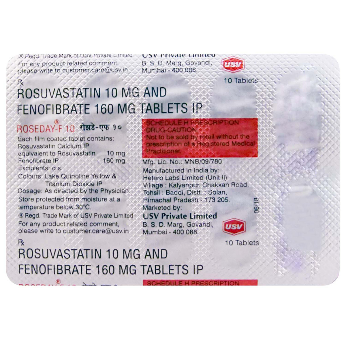Roseday-F 10 Tablet 10's, Pack of 10 Roseday-F 10 Tablet 10's, Pack of 10