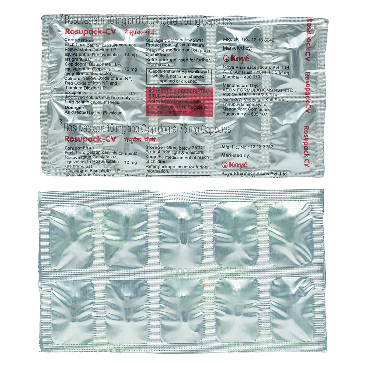 Rosupack-CV Capsule 10's, Pack of 10 CapsuleS Rosupack-CV Capsule 10's, Pack of 10 CapsuleS