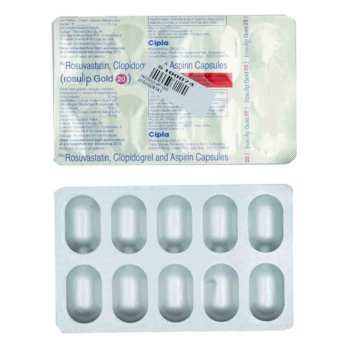 Rosulip Gold 20 Capsule 10's Rosulip Gold 20 Capsule 10's