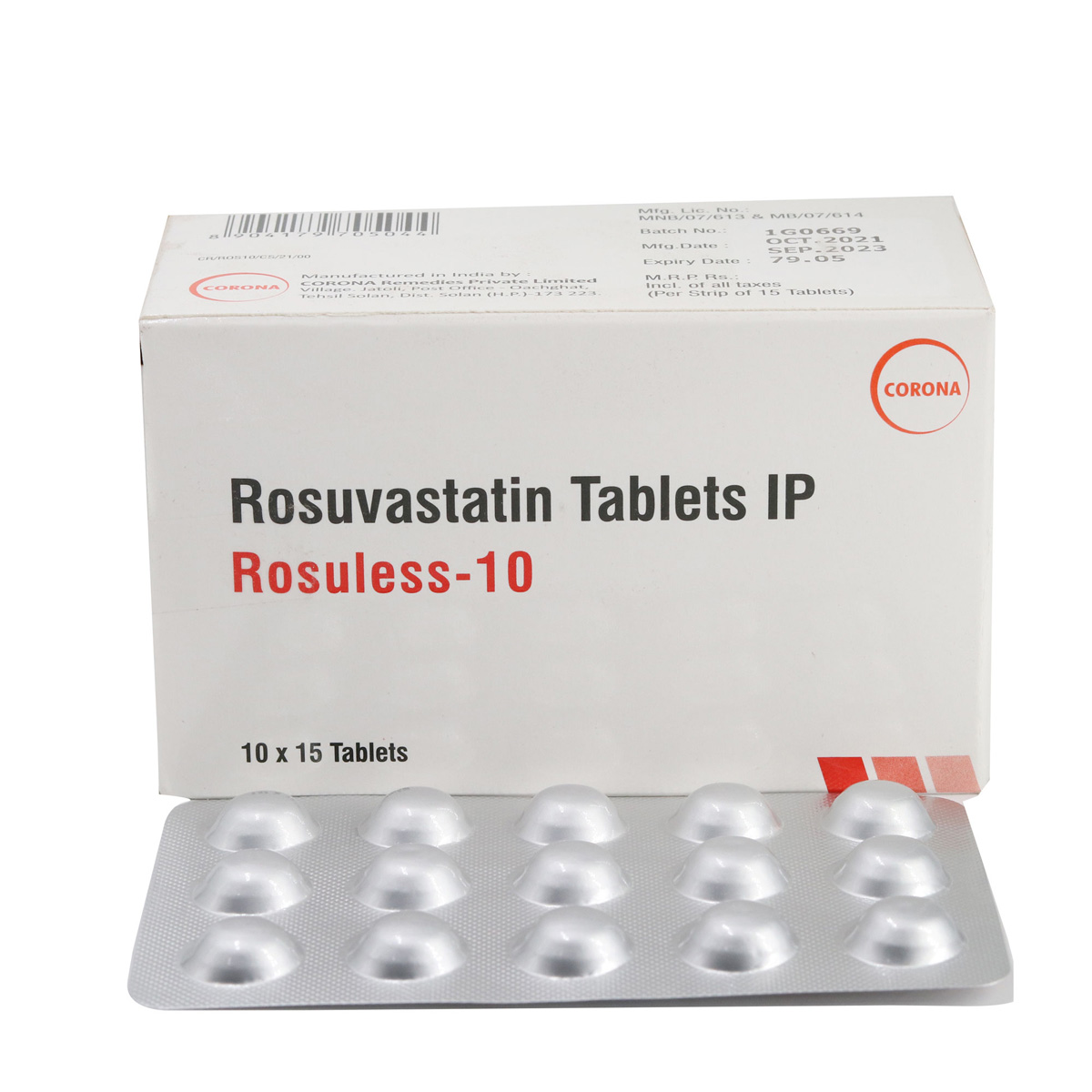 Rosuless-10 Tablet 15's, Pack of 15 TABLETS Rosuless-10 Tablet 15's, Pack of 15 TABLETS