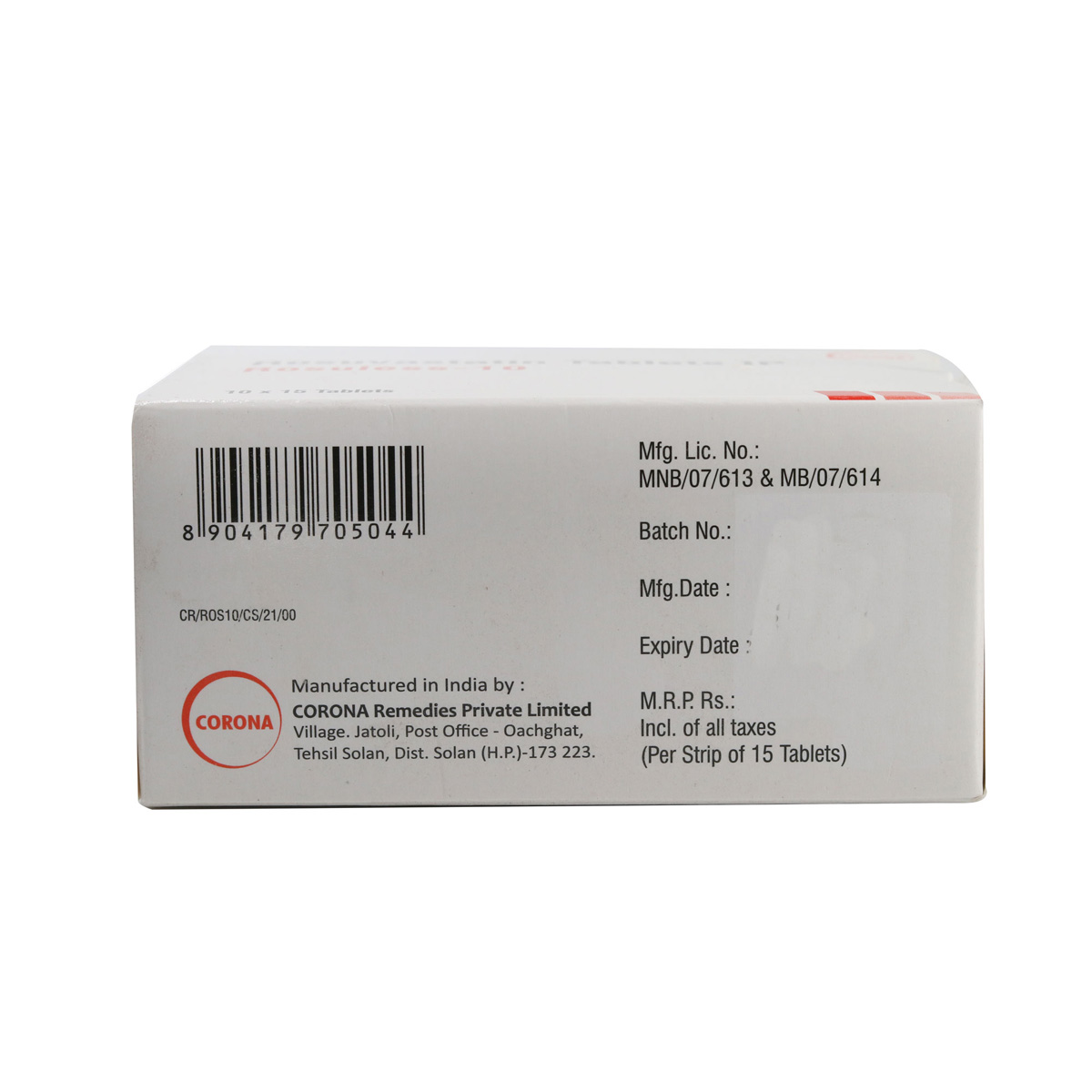 Rosuless-10 Tablet 15's, Pack of 15 TABLETS Rosuless-10 Tablet 15's, Pack of 15 TABLETS