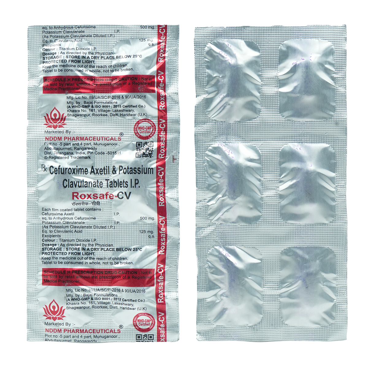 Roxsafe-CV Tablet 6's, Pack of 6 TABLETS Roxsafe-CV Tablet 6's, Pack of 6 TABLETS