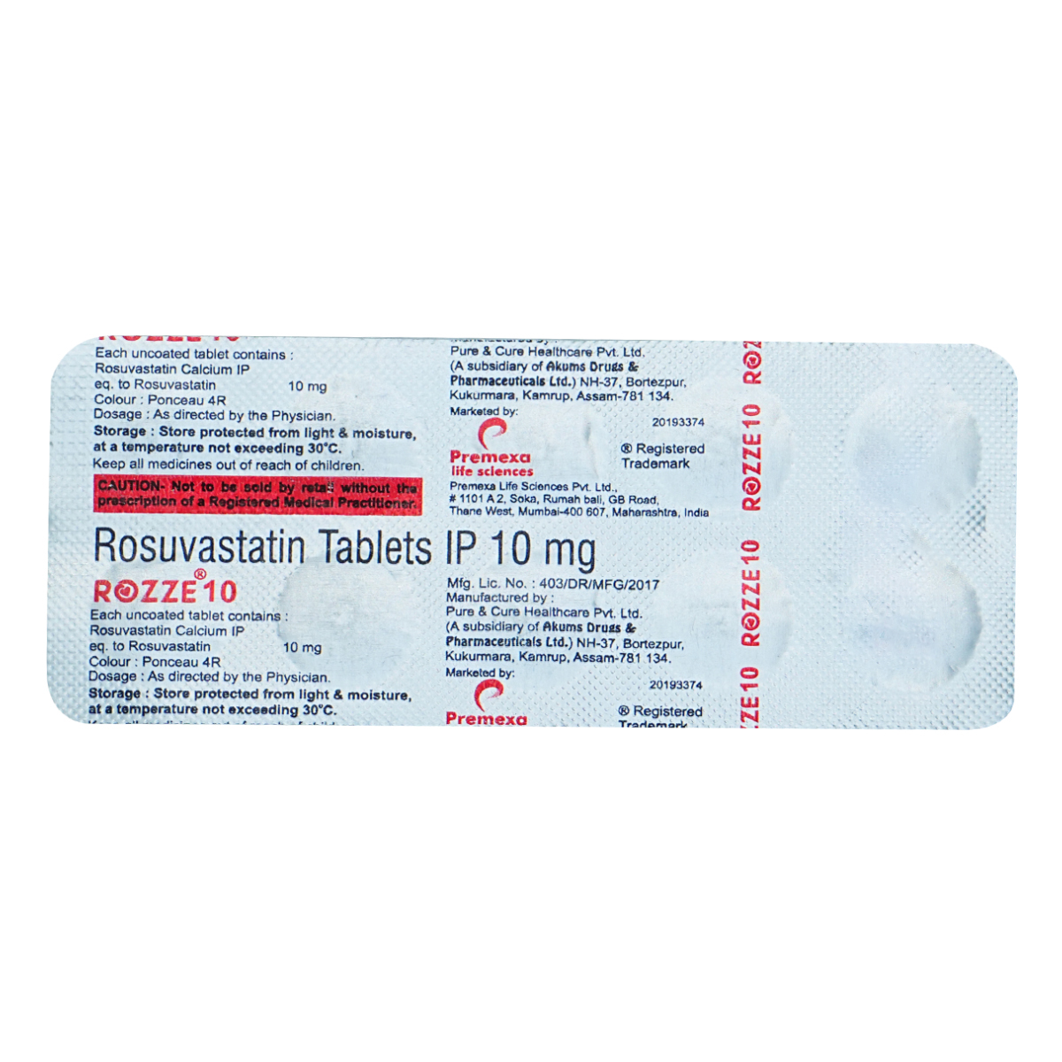 Rozze 10 Tablet 10's, Pack of 10 TABLETS Rozze 10 Tablet 10's, Pack of 10 TABLETS
