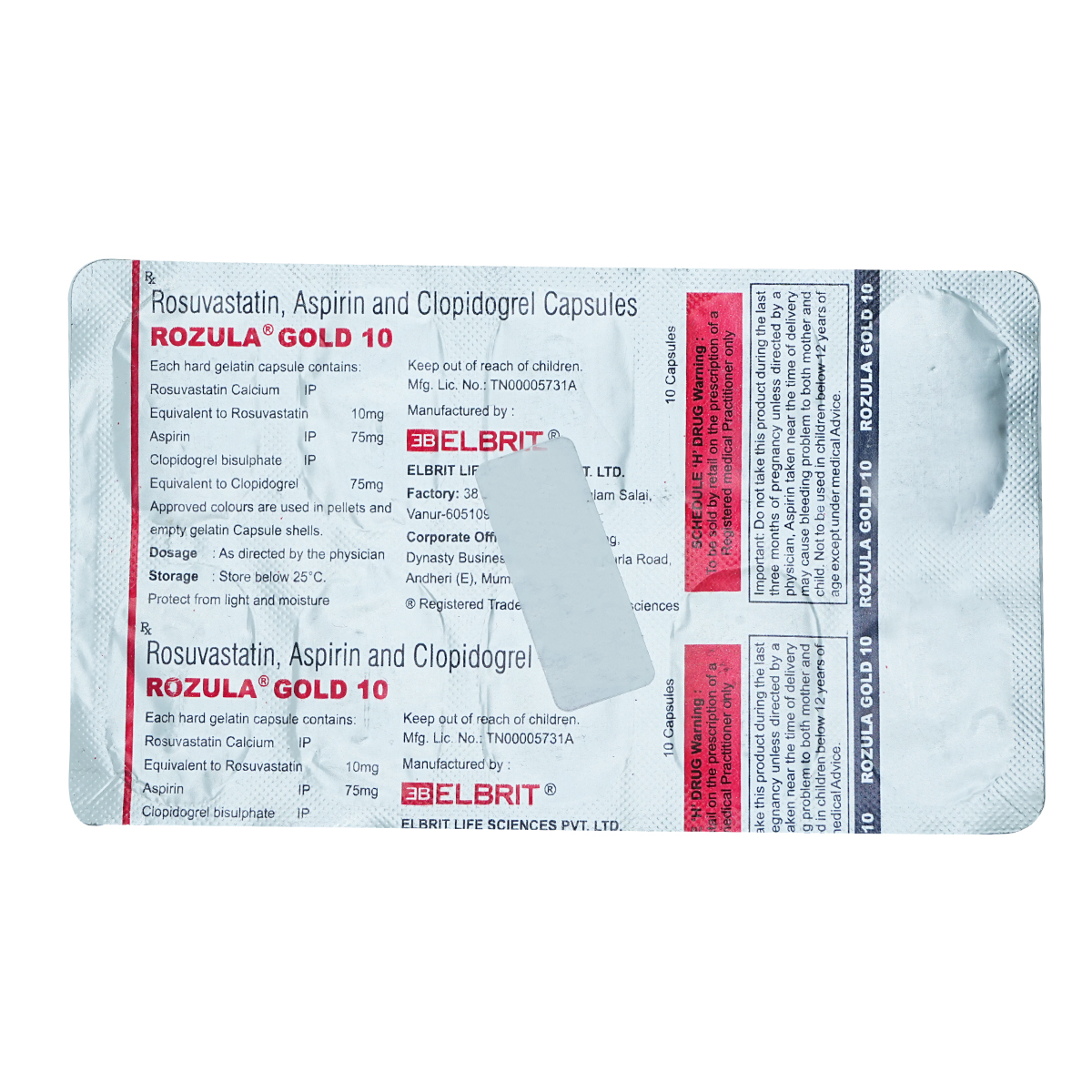 Rozula Gold 10 Capsule 10's, Pack of 10 Rozula Gold 10 Capsule 10's, Pack of 10