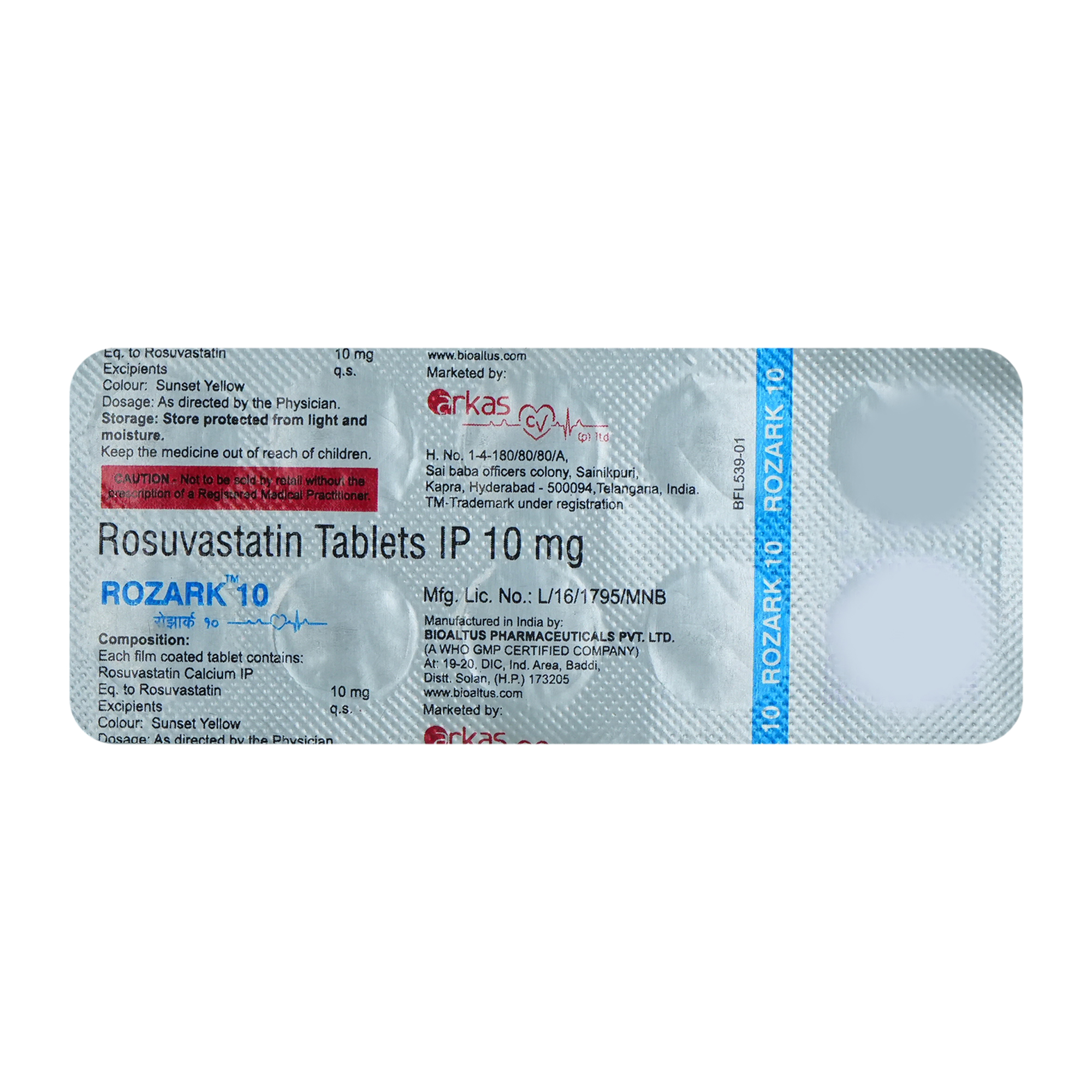 Rozark 10 mg Tablet 10's, Pack of 10 TabletS Rozark 10 mg Tablet 10's, Pack of 10 TabletS