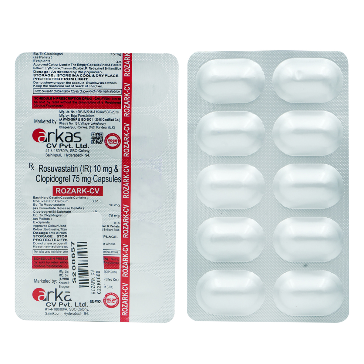Rozark CV Capsule 10's, Pack of 10 CapsuleS Rozark CV Capsule 10's, Pack of 10 CapsuleS
