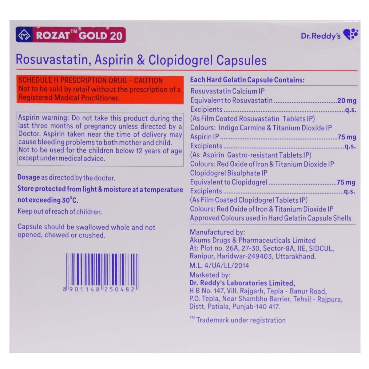 Rozat Gold 20 Capsule 15's, Pack of 15 Rozat Gold 20 Capsule 15's, Pack of 15