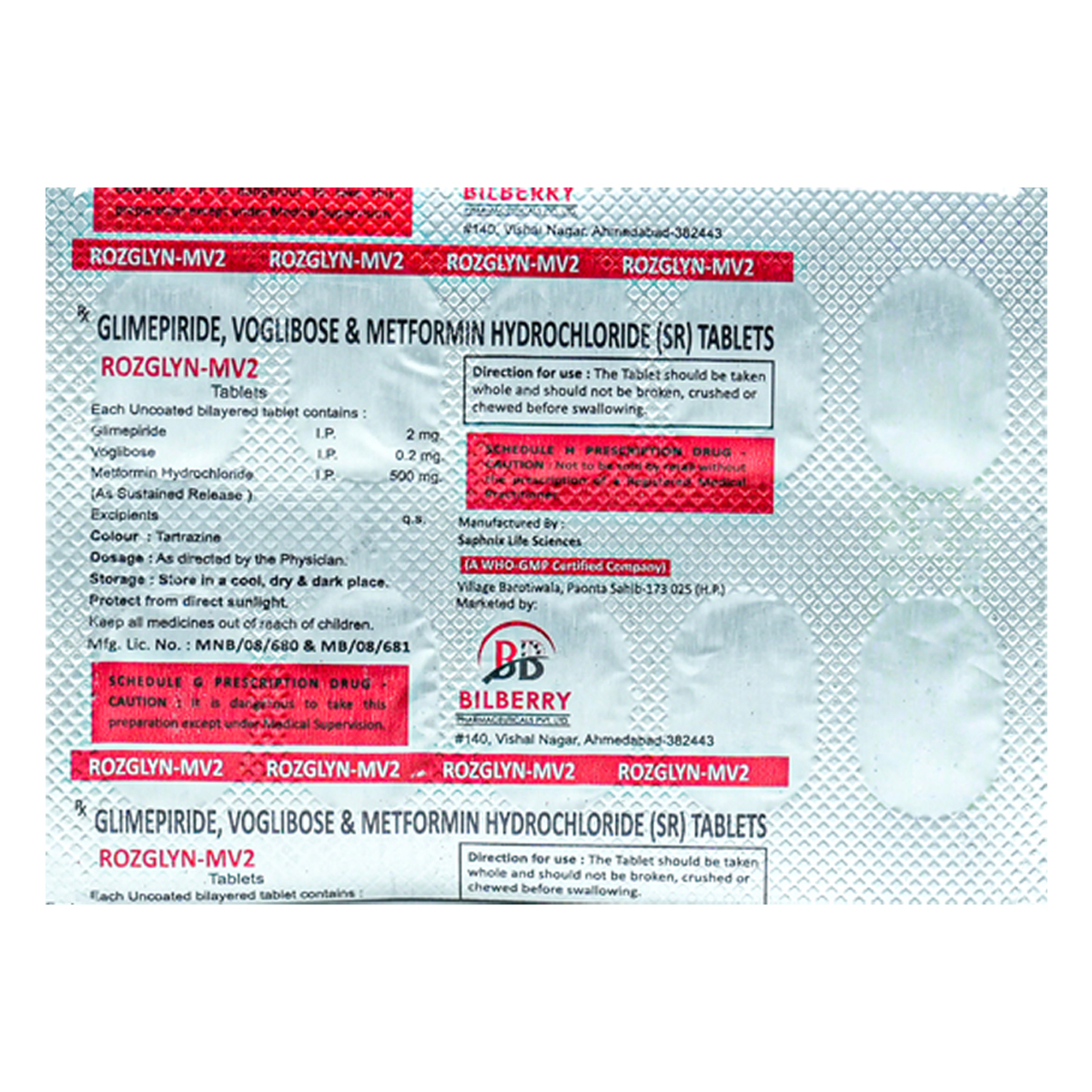 Rozglyn-MV2 Tablet 10's, Pack of 10 TabletS Rozglyn-MV2 Tablet 10's, Pack of 10 TabletS