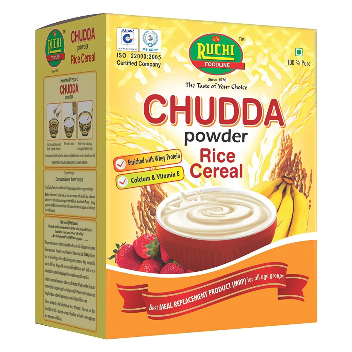 Ruchi Chudda Rice Cereal Powder, 500 gm (5x100 gm), Pack of 1 Ruchi Chudda Rice Cereal Powder, 500 gm (5x100 gm), Pack of 1