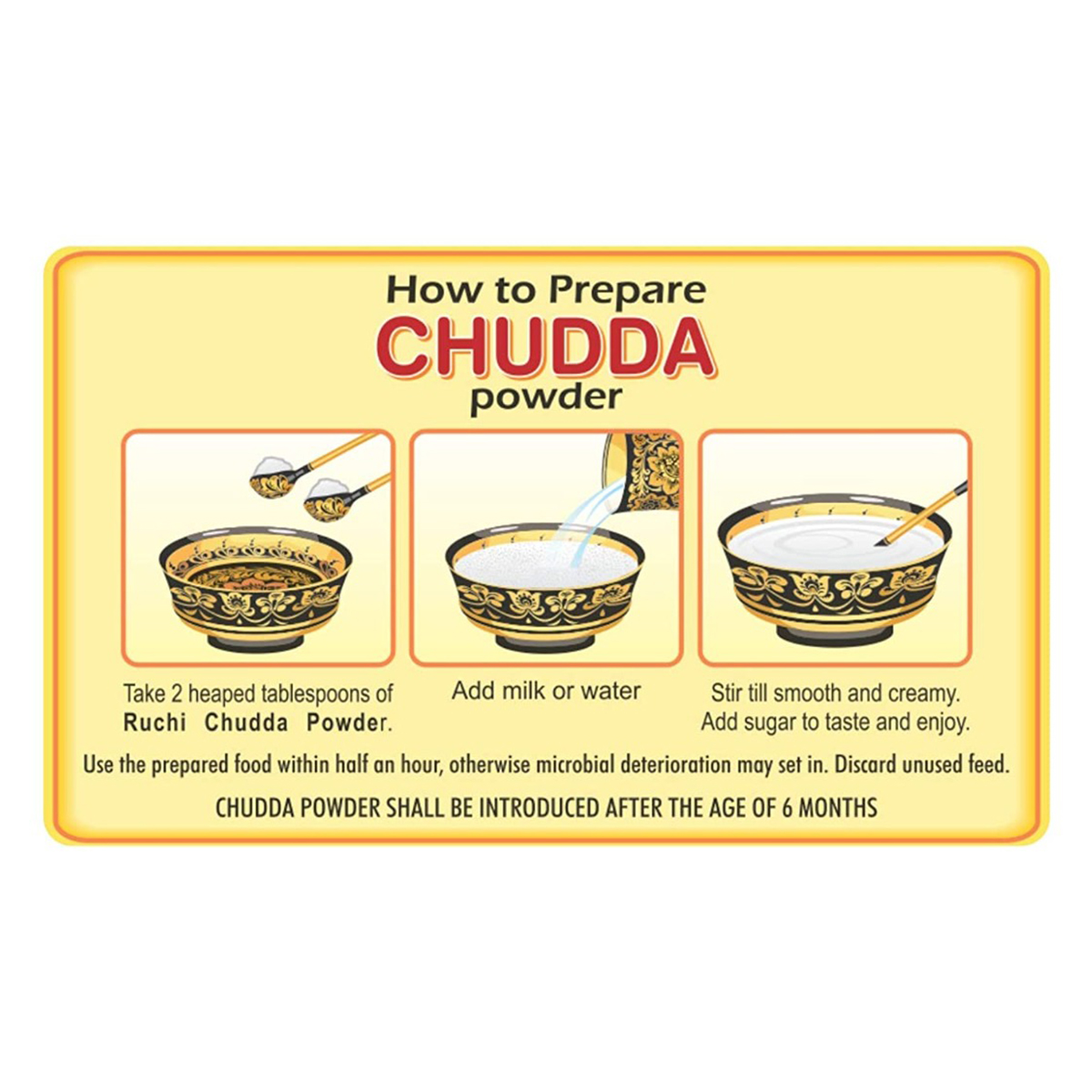 Ruchi Chudda Rice Cereal Powder, 500 gm (5x100 gm), Pack of 1 Ruchi Chudda Rice Cereal Powder, 500 gm (5x100 gm), Pack of 1