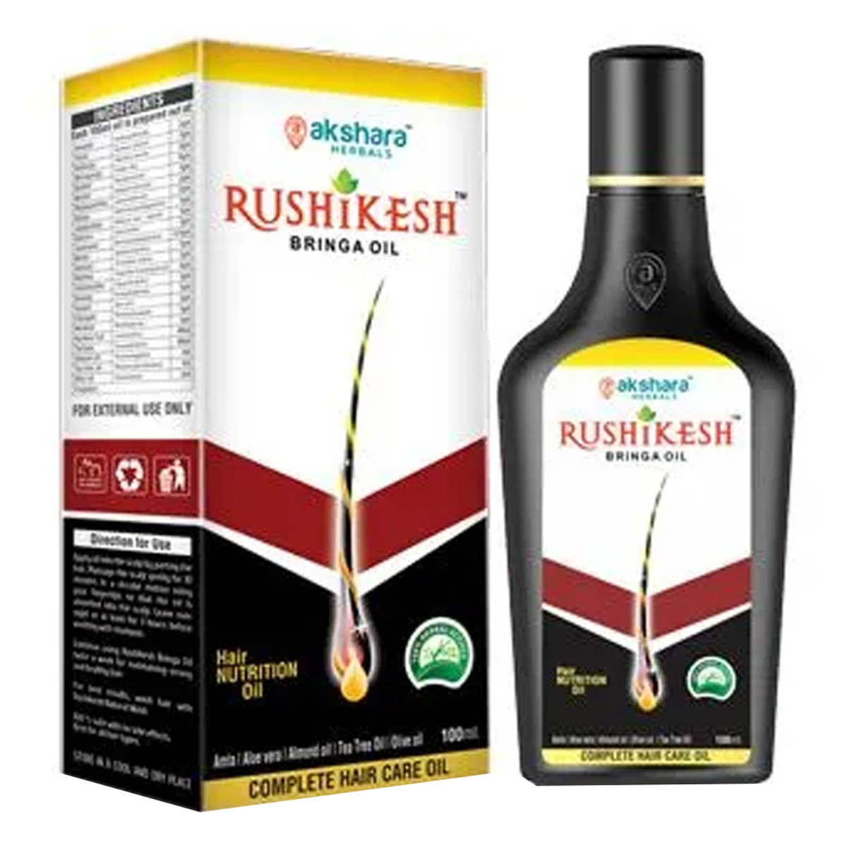 Rushikesh Bringa Oil, 100 ml, Pack of 1 Rushikesh Bringa Oil, 100 ml, Pack of 1