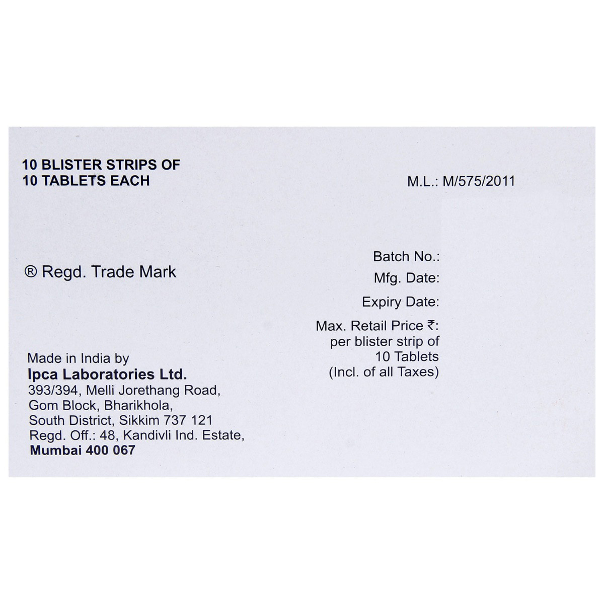 Saaz-DS Tablet 10's, Pack of 10 TABLETS Saaz-DS Tablet 10's, Pack of 10 TABLETS