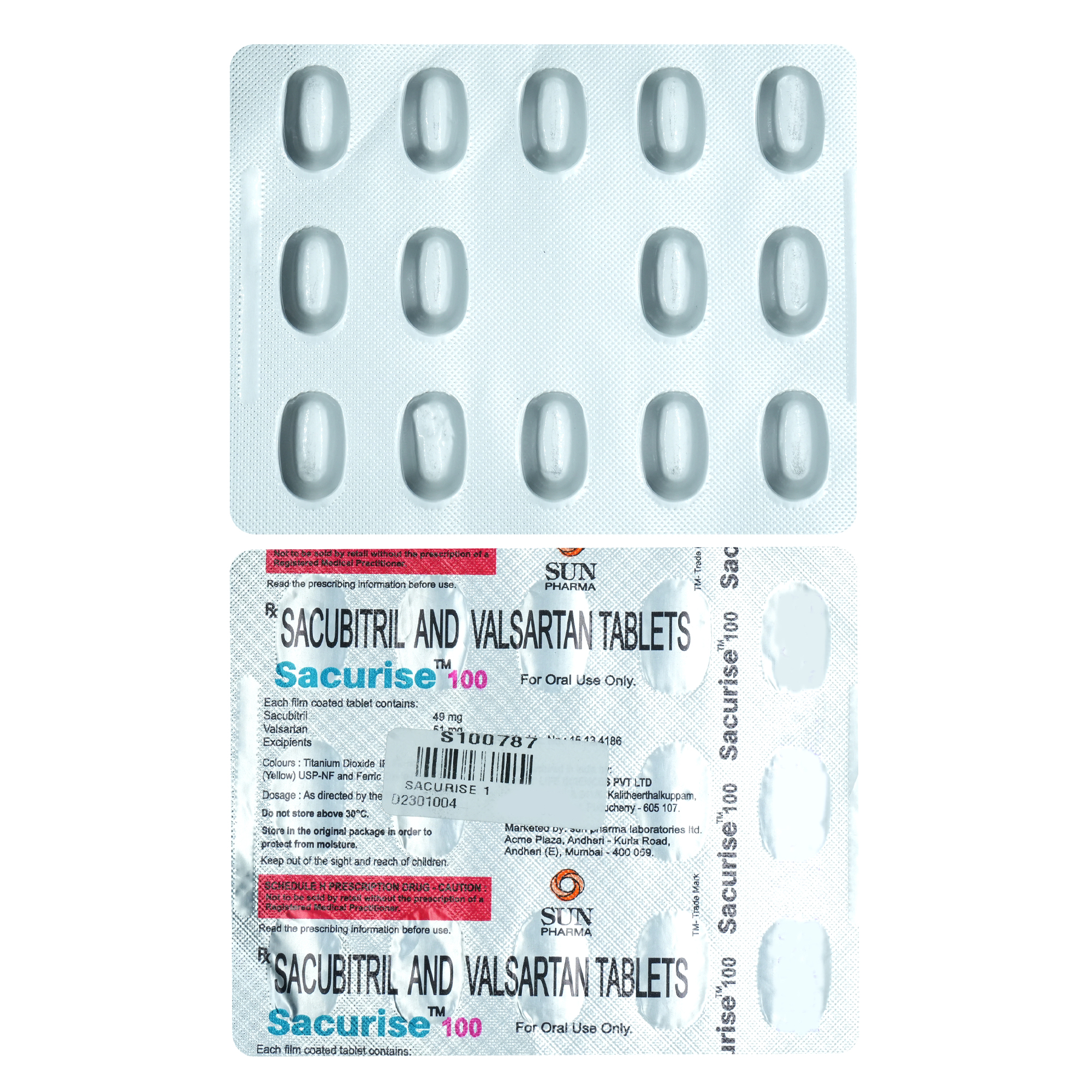 Sacurise 100 Tablet 14's, Pack of 14 Sacurise 100 Tablet 14's, Pack of 14