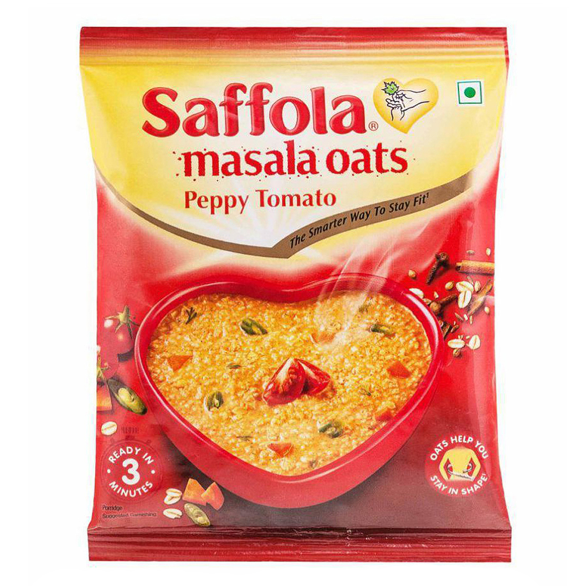 Saffola Peppy Tomato Masala Oats, 40 gm, Pack of 1 Saffola Peppy Tomato Masala Oats, 40 gm, Pack of 1