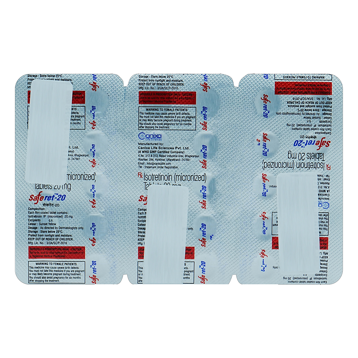 Saferet 20 Tablet 30's, Pack of 30 TabletS Saferet 20 Tablet 30's, Pack of 30 TabletS