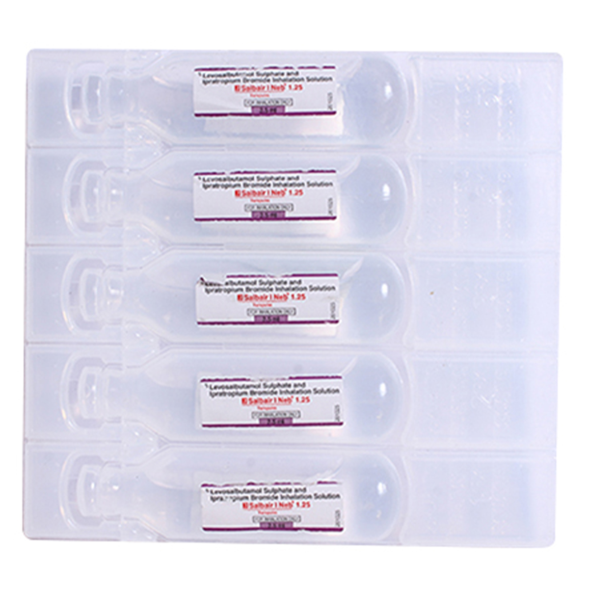 Salbair I Neb 1.25 Transpules 2.5 ml, Pack of 1 Transpules Salbair I Neb 1.25 Transpules 2.5 ml, Pack of 1 Transpules