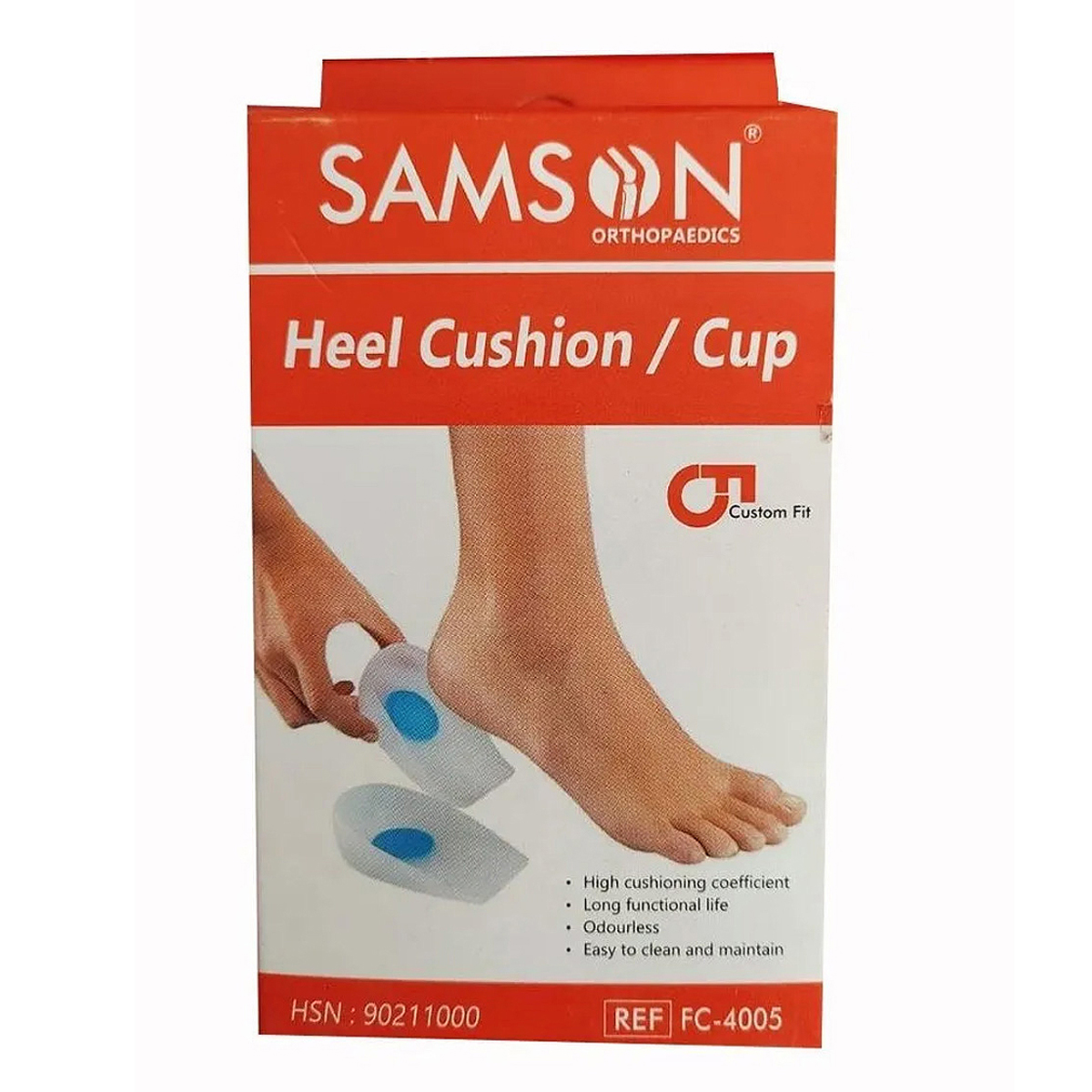 Samson Silicone Heel Cushion Cup Medium FC-4005, 1 Pair Samson Silicone Heel Cushion Cup Medium FC-4005, 1 Pair