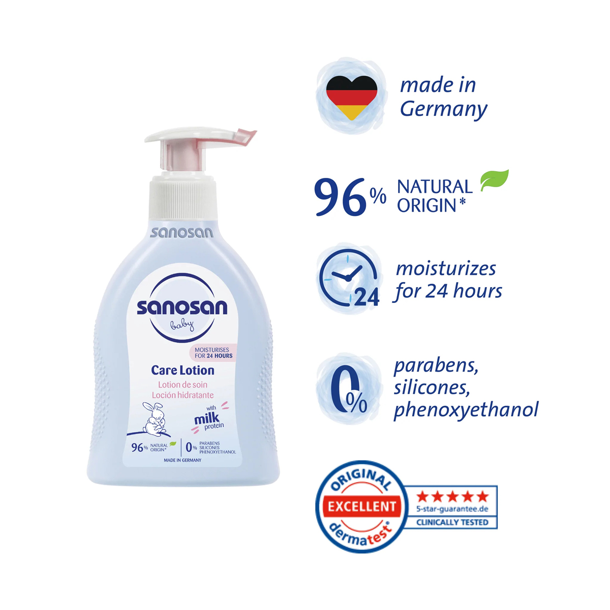 Sanosan Baby Care Lotion, 200 ml, Pack of 1 Sanosan Baby Care Lotion, 200 ml, Pack of 1