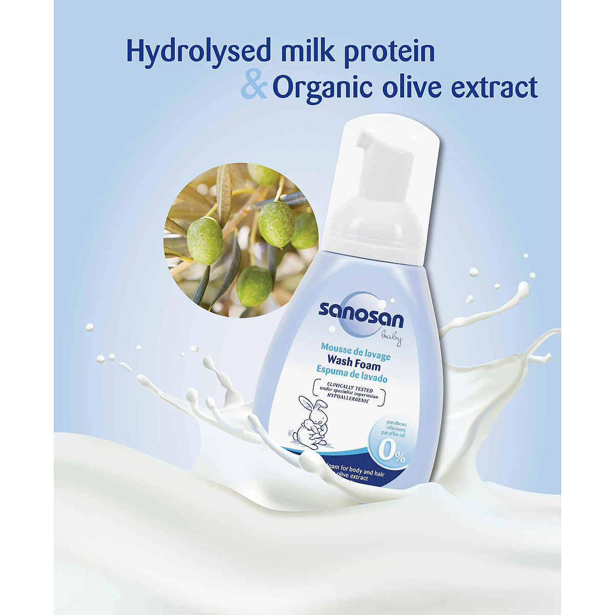 Sanosan Baby Wash Foam, 250 ml, Pack of 1 Sanosan Baby Wash Foam, 250 ml, Pack of 1