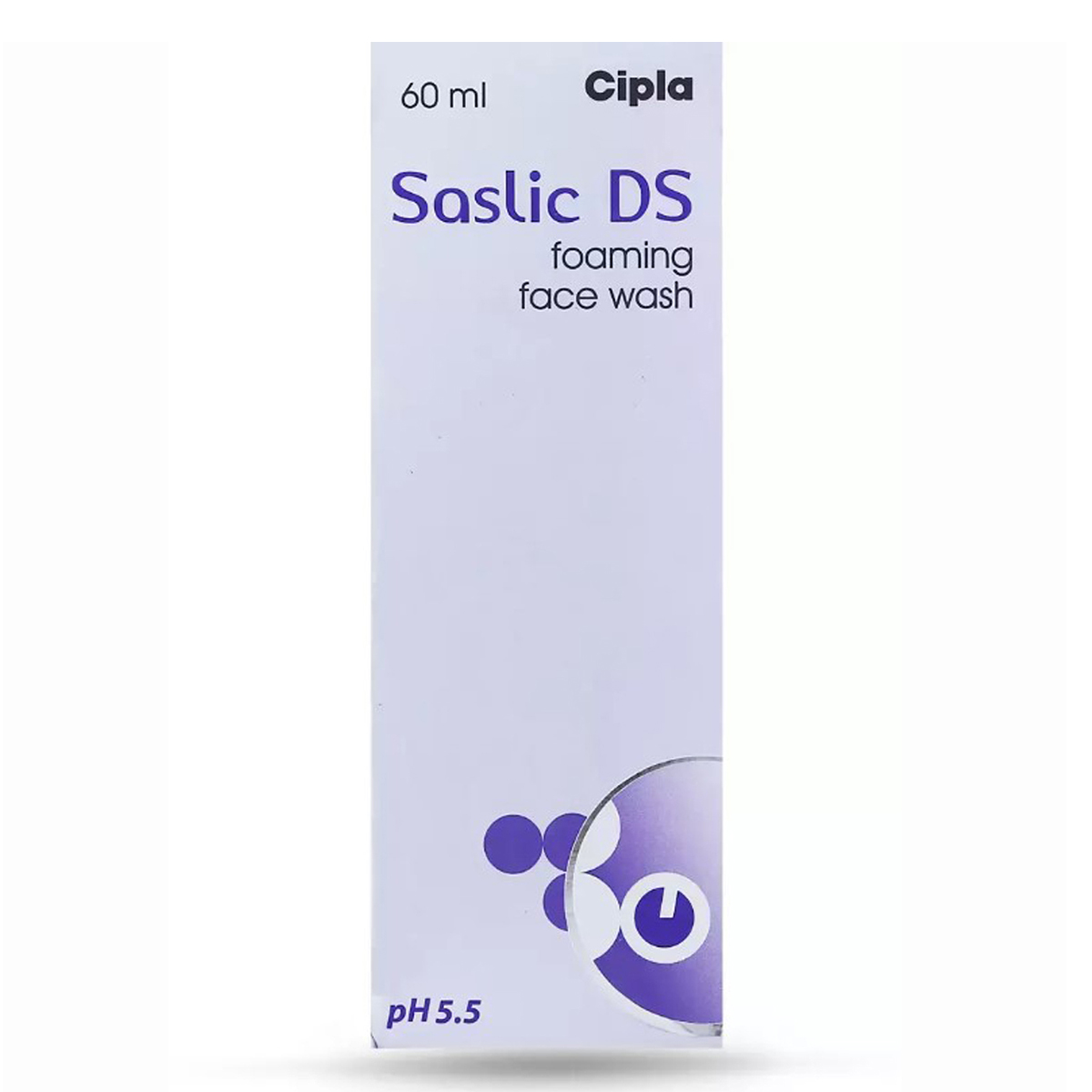 Cipla Saslic DS Foaming Face Wash 60 ml | Salicylic Acid | pH 5.5 | Gentle Cleansing | For Oily & Pimple Prone Skin, Pack of 1 Cipla Saslic DS Foaming Face Wash 60 ml | Salicylic Acid | pH 5.5 | Gentle Cleansing | For Oily & Pimple Prone Skin, Pack of 1