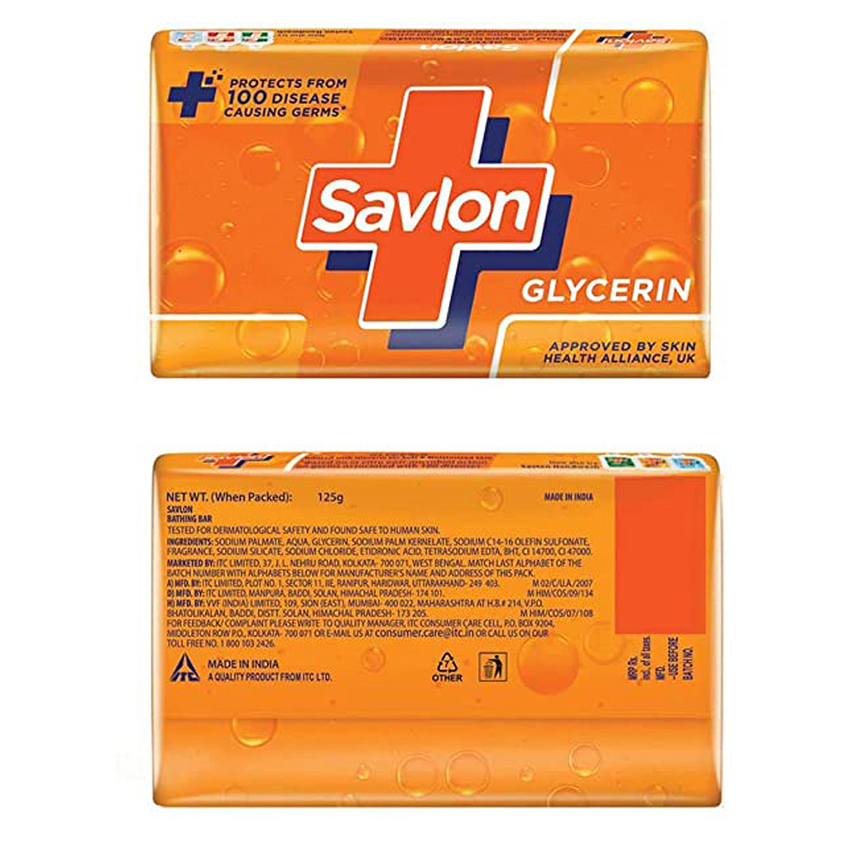 Savlon Glycerin Soap 125 gm | Natural Glycerin | Protects For Germs | Skin Moisturization | Keep Skin Soft & Supple | For Men & Women, Pack of 1 Savlon Glycerin Soap 125 gm | Natural Glycerin | Protects For Germs | Skin Moisturization | Keep Skin Soft & Supple | For Men & Women, Pack of 1