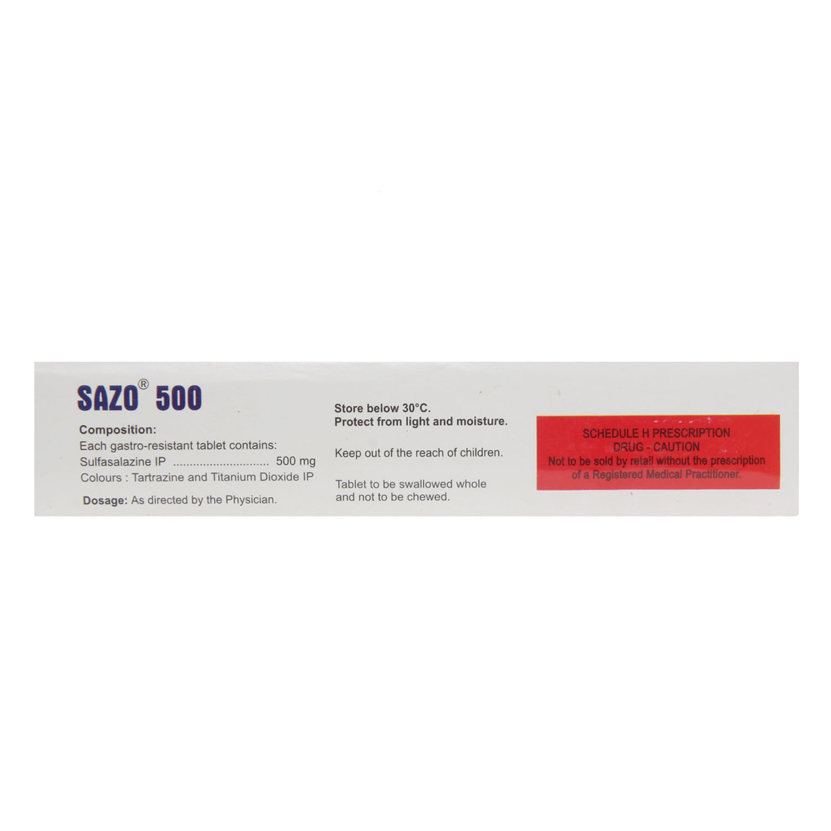 Sazo 500 Tablet 15's, Pack of 15 TABLETS Sazo 500 Tablet 15's, Pack of 15 TABLETS