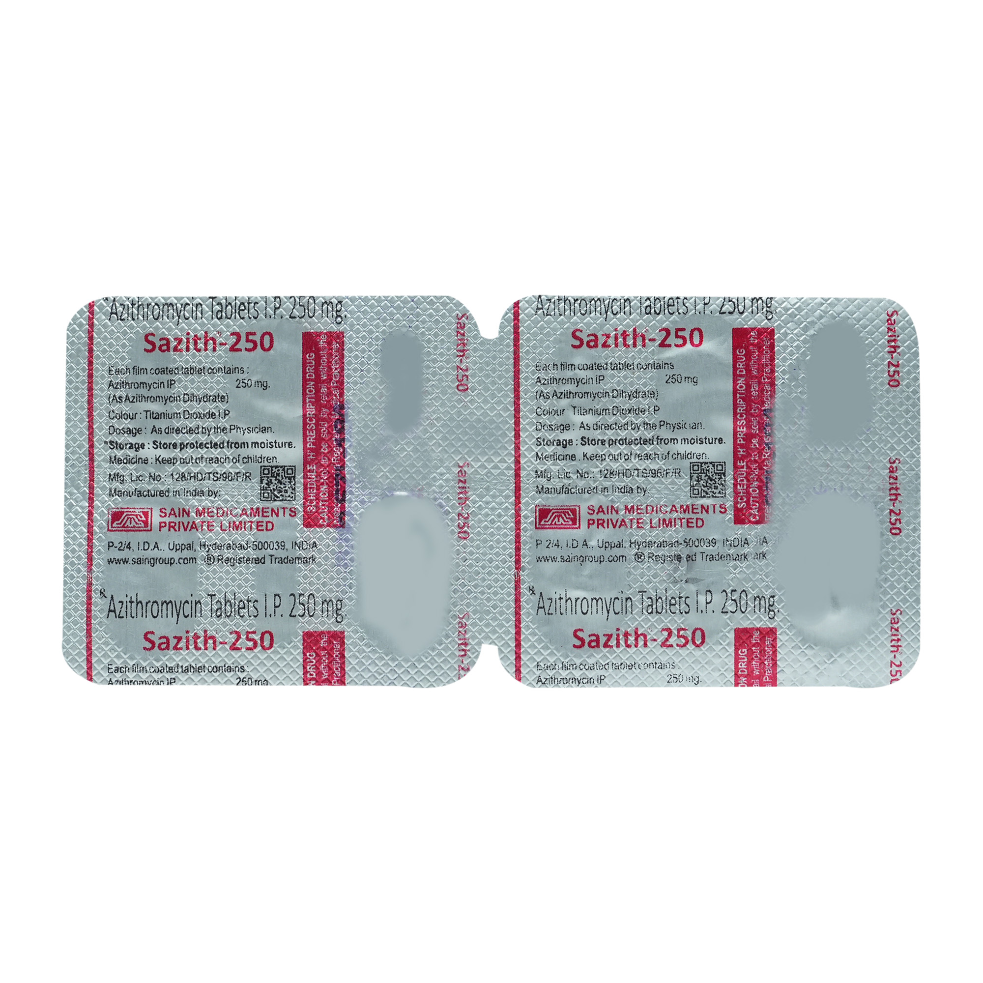 Sazith-250 Tablet 3's, Pack of 3 TABLETS Sazith-250 Tablet 3's, Pack of 3 TABLETS