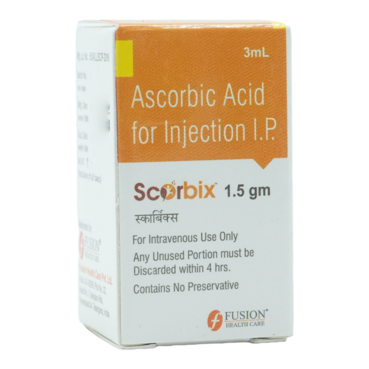 Scorbix 1.5 gm Injection 3 ml, Pack of 1 INJECTION Scorbix 1.5 gm Injection 3 ml, Pack of 1 INJECTION