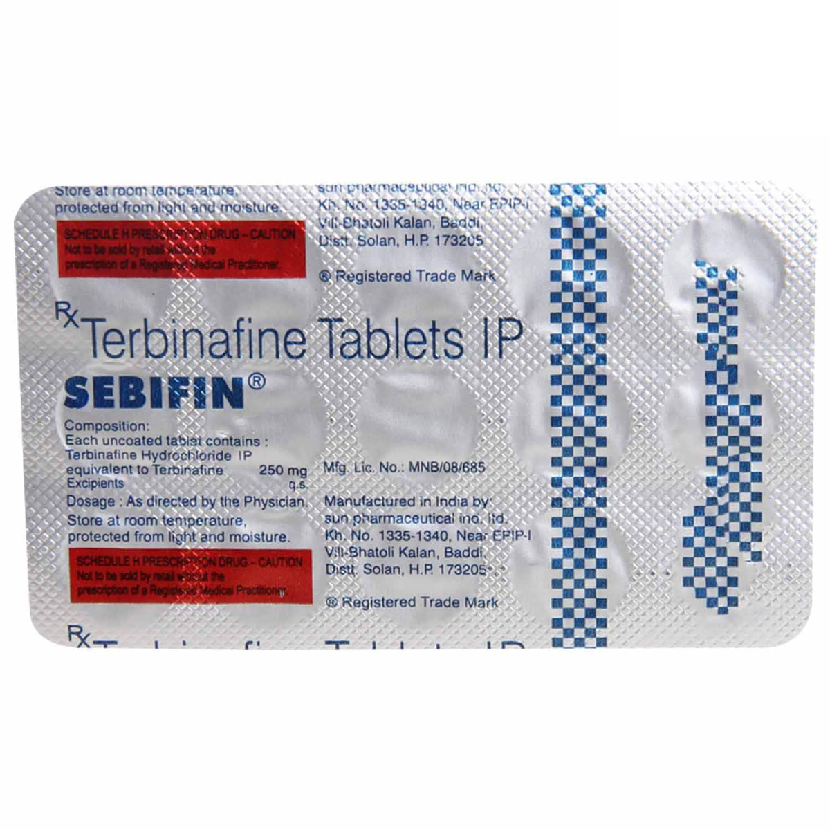 Sebifin Tablet 15's, Pack of 15 TABLETS Sebifin Tablet 15's, Pack of 15 TABLETS