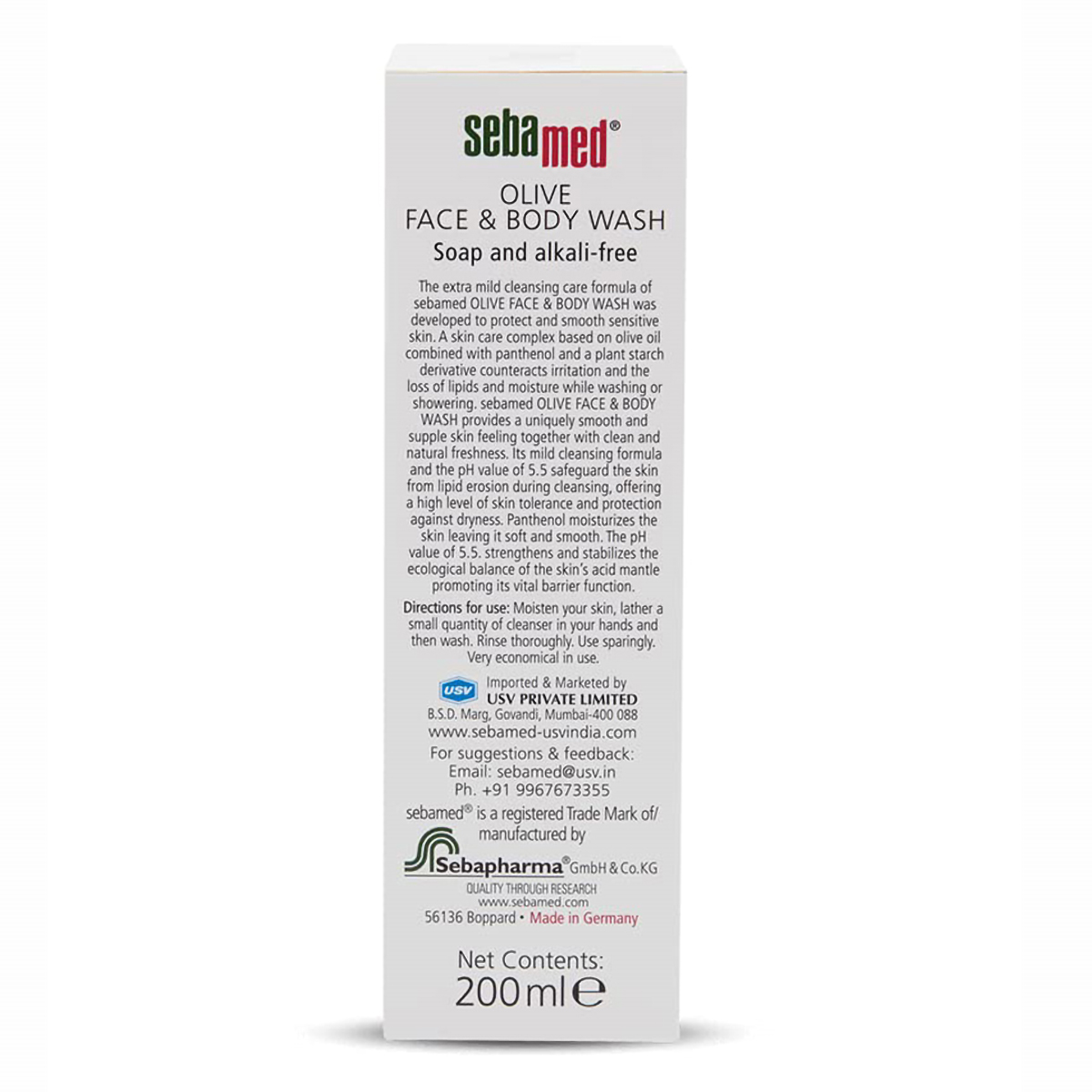 Sebamed Olive Face & Body Wash 200 ml | Olive Oil & Panthenol | Provides Skin Nourishment | Soap Free | For Sensitive, Dry Skin, Pack of 1 Sebamed Olive Face & Body Wash 200 ml | Olive Oil & Panthenol | Provides Skin Nourishment | Soap Free | For Sensitive, Dry Skin, Pack of 1