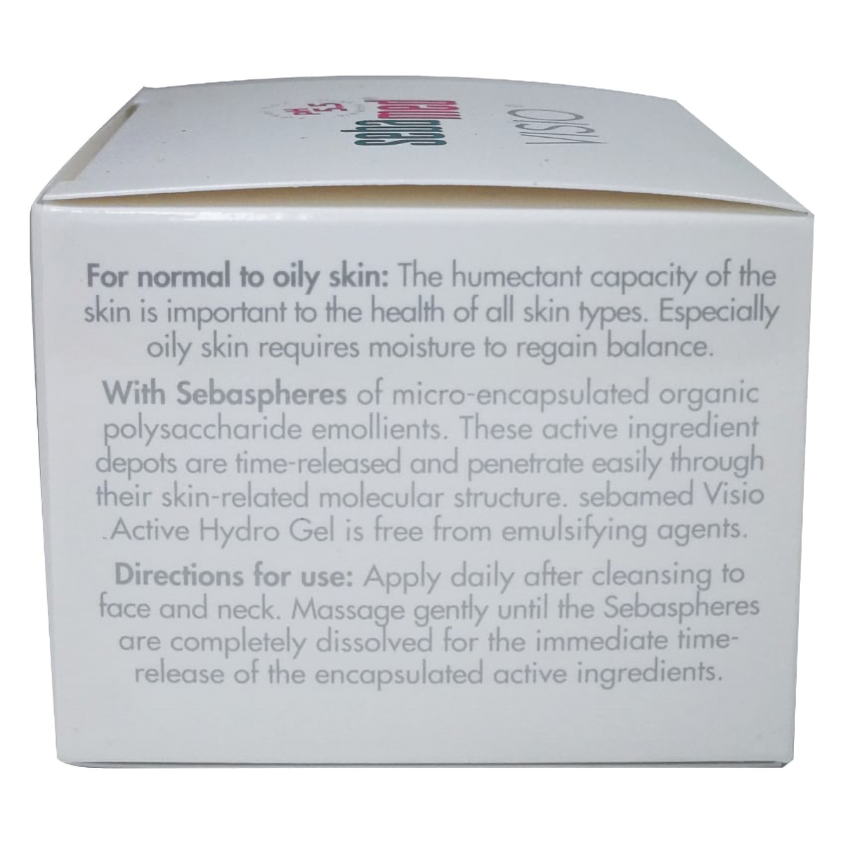 Sebamed Visio Active Hydro Gel 50 ml | With Hyaluron Complex | For Normal To Oily Skin, Pack of 1 Sebamed Visio Active Hydro Gel 50 ml | With Hyaluron Complex | For Normal To Oily Skin, Pack of 1