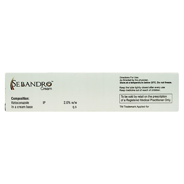 Sebandro Cream 30 gm | Ketoconazole | Anti Fungal Cream | For Fungal Skin Infection, Pack of 1 Sebandro Cream 30 gm | Ketoconazole | Anti Fungal Cream | For Fungal Skin Infection, Pack of 1