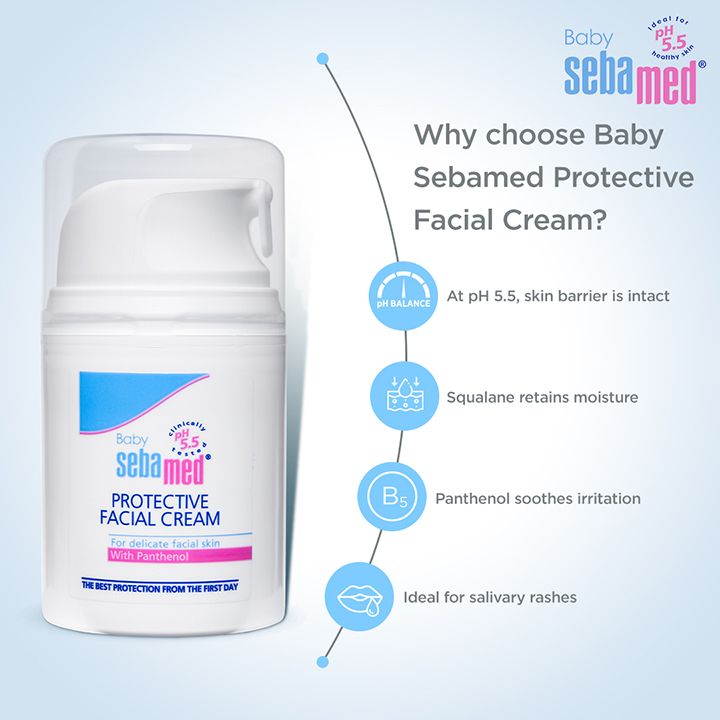 Sebamed Baby Protective Facial Cream, 100 ml, Pack of 1 Sebamed Baby Protective Facial Cream, 100 ml, Pack of 1