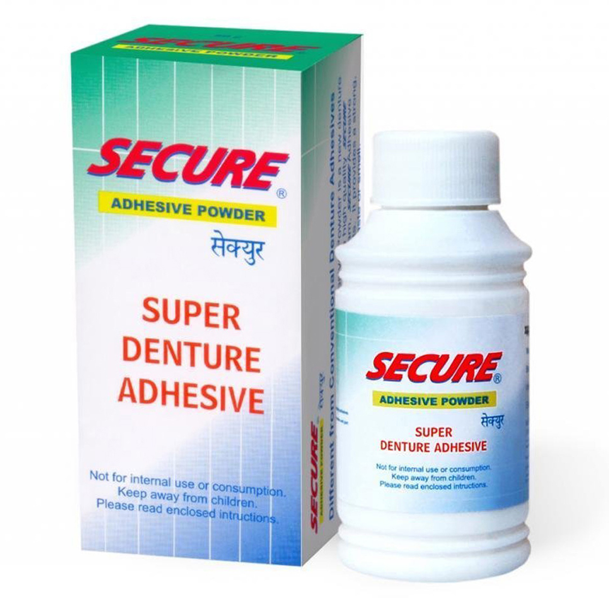 Secure Adhesive Powder, Pack of 1 Secure Adhesive Powder, Pack of 1