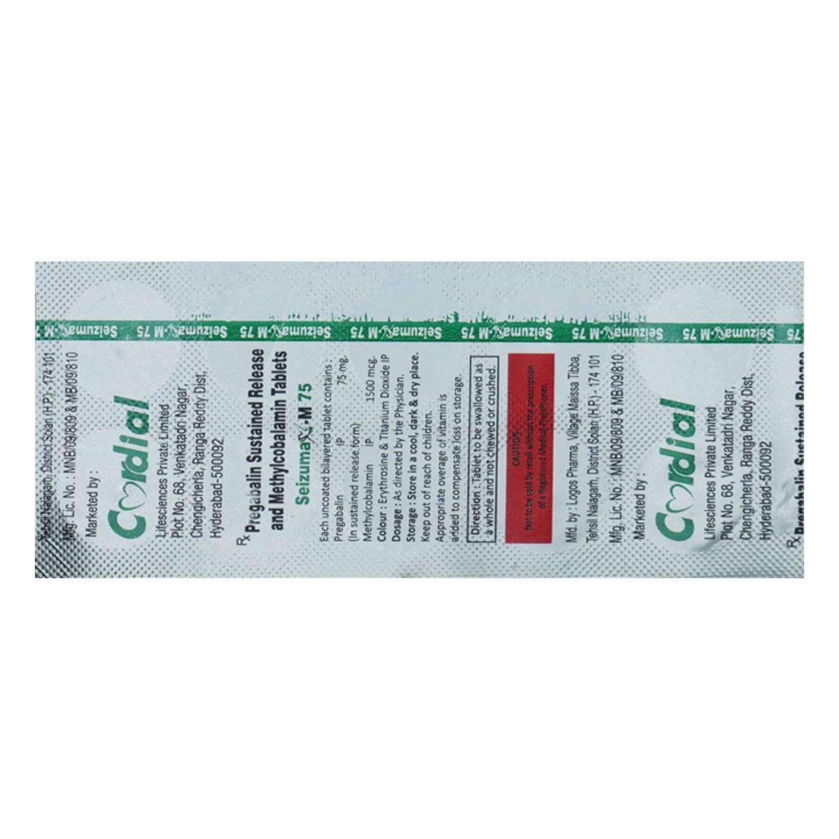 Seizumax-M 75 Tablet 10's, Pack of 10 Seizumax-M 75 Tablet 10's, Pack of 10