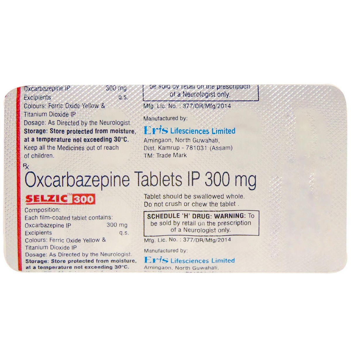 Selzic 300 Tablet 10's, Pack of 10 TABLETS Selzic 300 Tablet 10's, Pack of 10 TABLETS