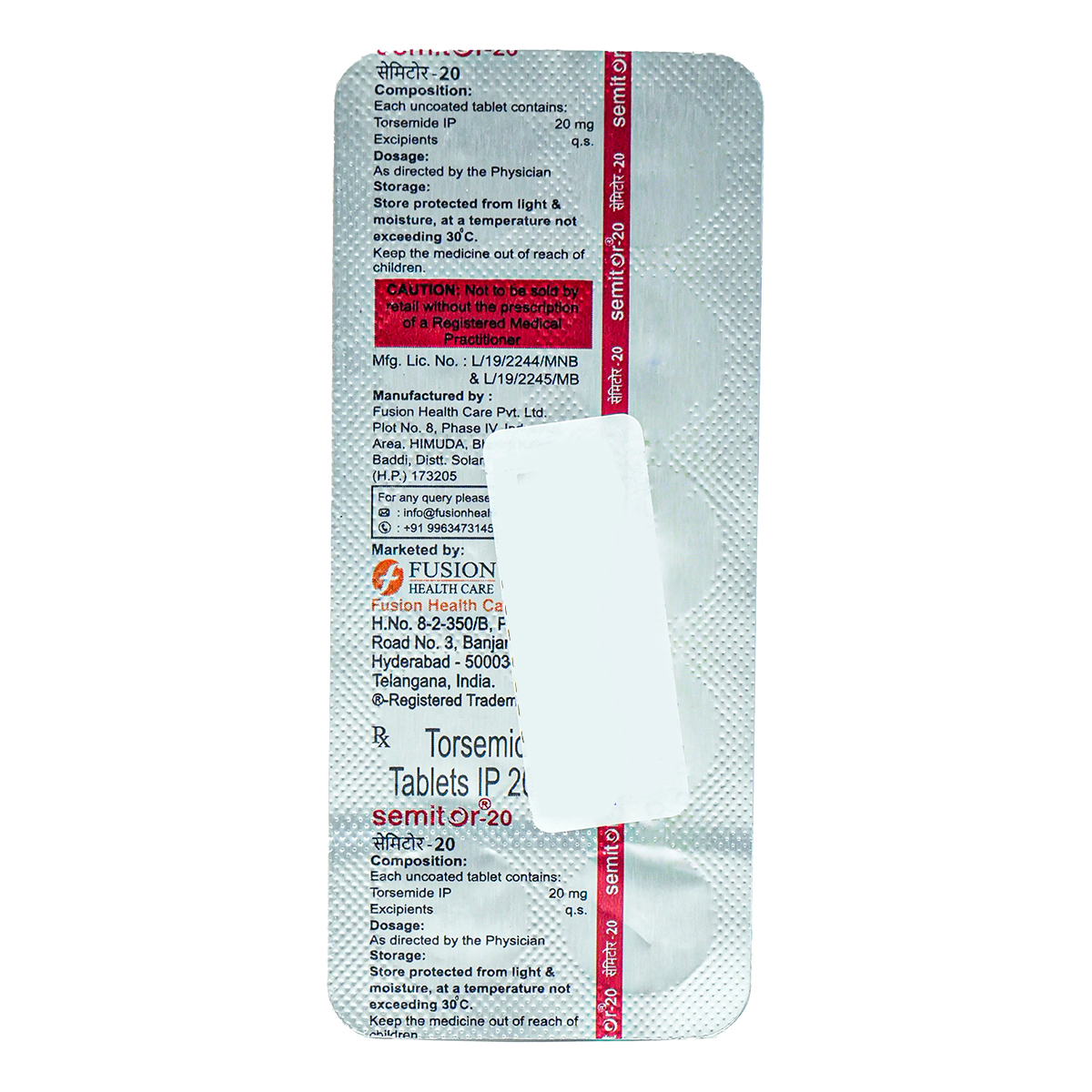 Semitor-20 Tablet 10's, Pack of 10 TABLETS Semitor-20 Tablet 10's, Pack of 10 TABLETS