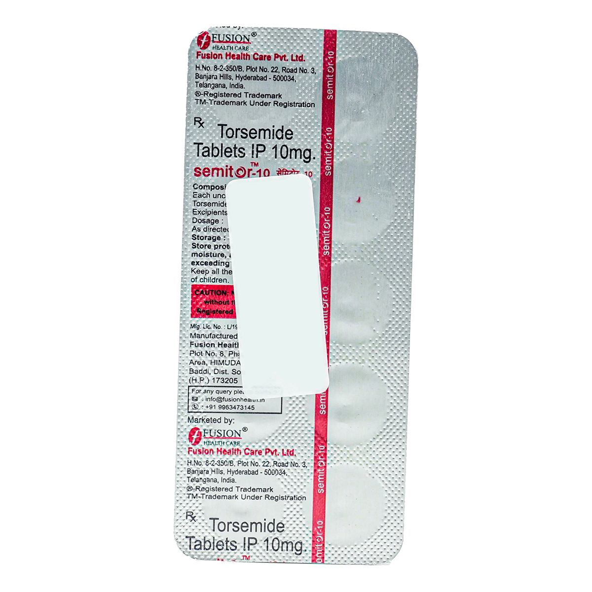 Semitor-10 Tab 10's, Pack of 10 TabletS Semitor-10 Tab 10's, Pack of 10 TabletS