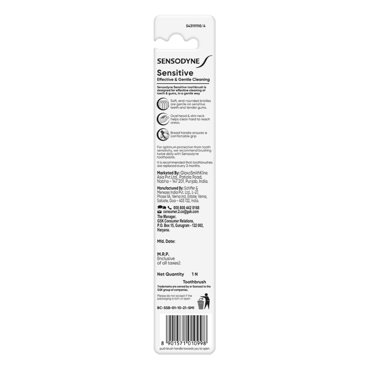 Sensodyne Sensitive Soft Toothbrush, 1 Count, Pack of 1 Sensodyne Sensitive Soft Toothbrush, 1 Count, Pack of 1