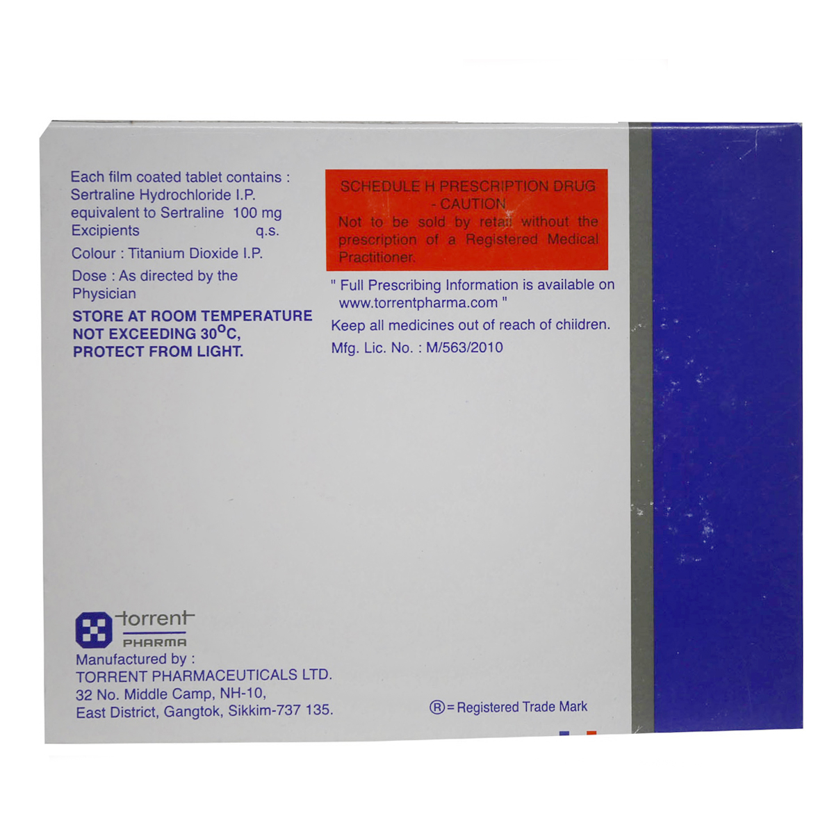 Serta-100 Tablet 15's, Pack of 15 TABLETS Serta-100 Tablet 15's, Pack of 15 TABLETS