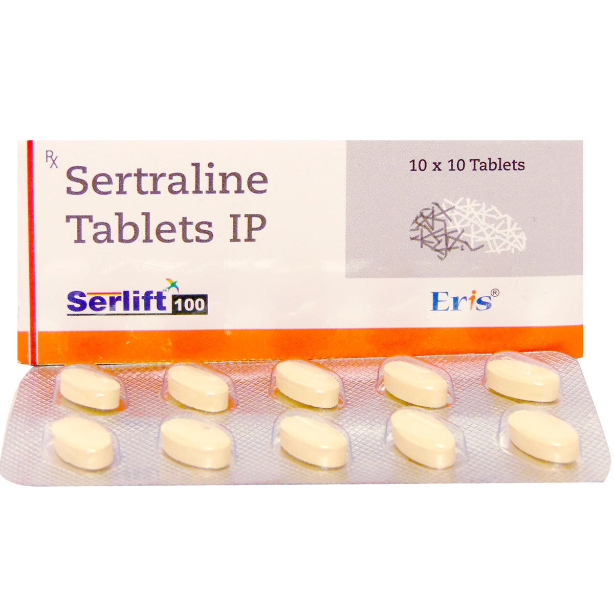 Serlift 100 Tablet 10's, Pack of 10 TABLETS Serlift 100 Tablet 10's, Pack of 10 TABLETS